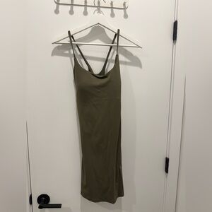 Olive Green Strappy Athletic Dress
